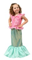 Mermaid Dress Up Girls Princess Dress Halloween Costume Make Believe